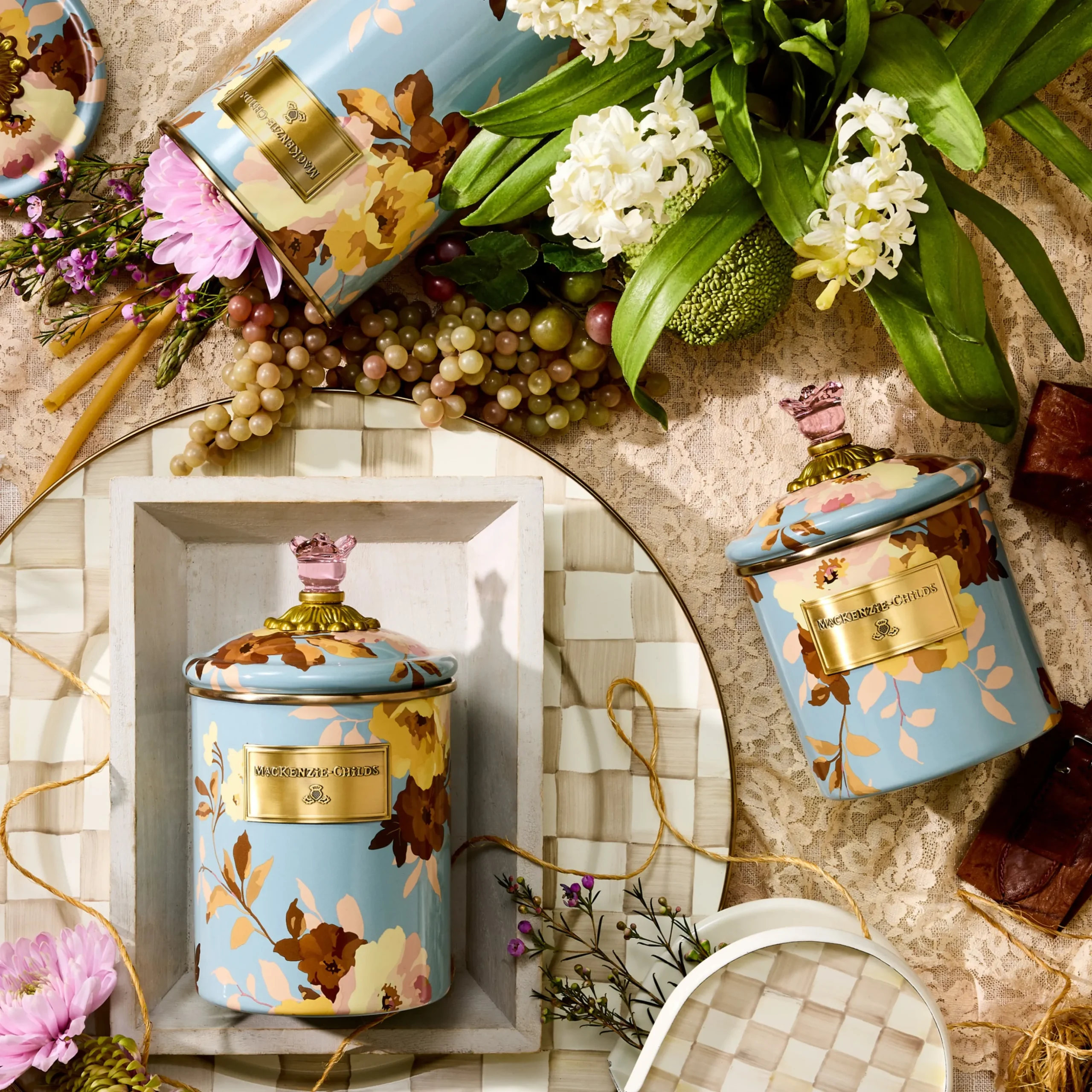 Wild Rose Slate Small Canister