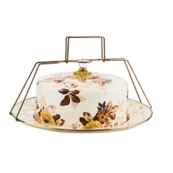 Wild Rose White Cake Carrier