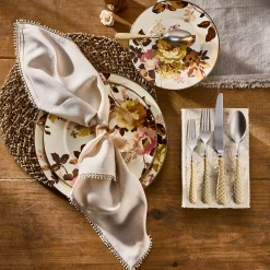 Wild Rose White Dinner Plate