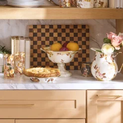 Wild Rose White Large Compote