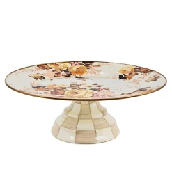 Wild Rose White Large Pedestal Platter