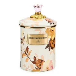 Wild Rose White Medium Canister