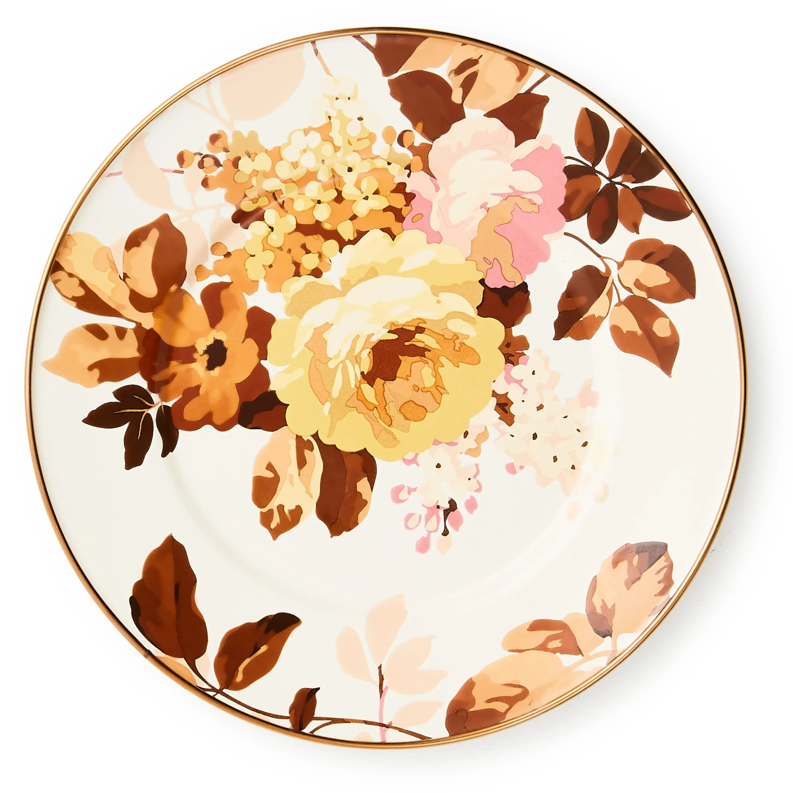 Wild Rose White Salad Plate