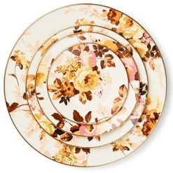 Wild Rose White Salad Plate