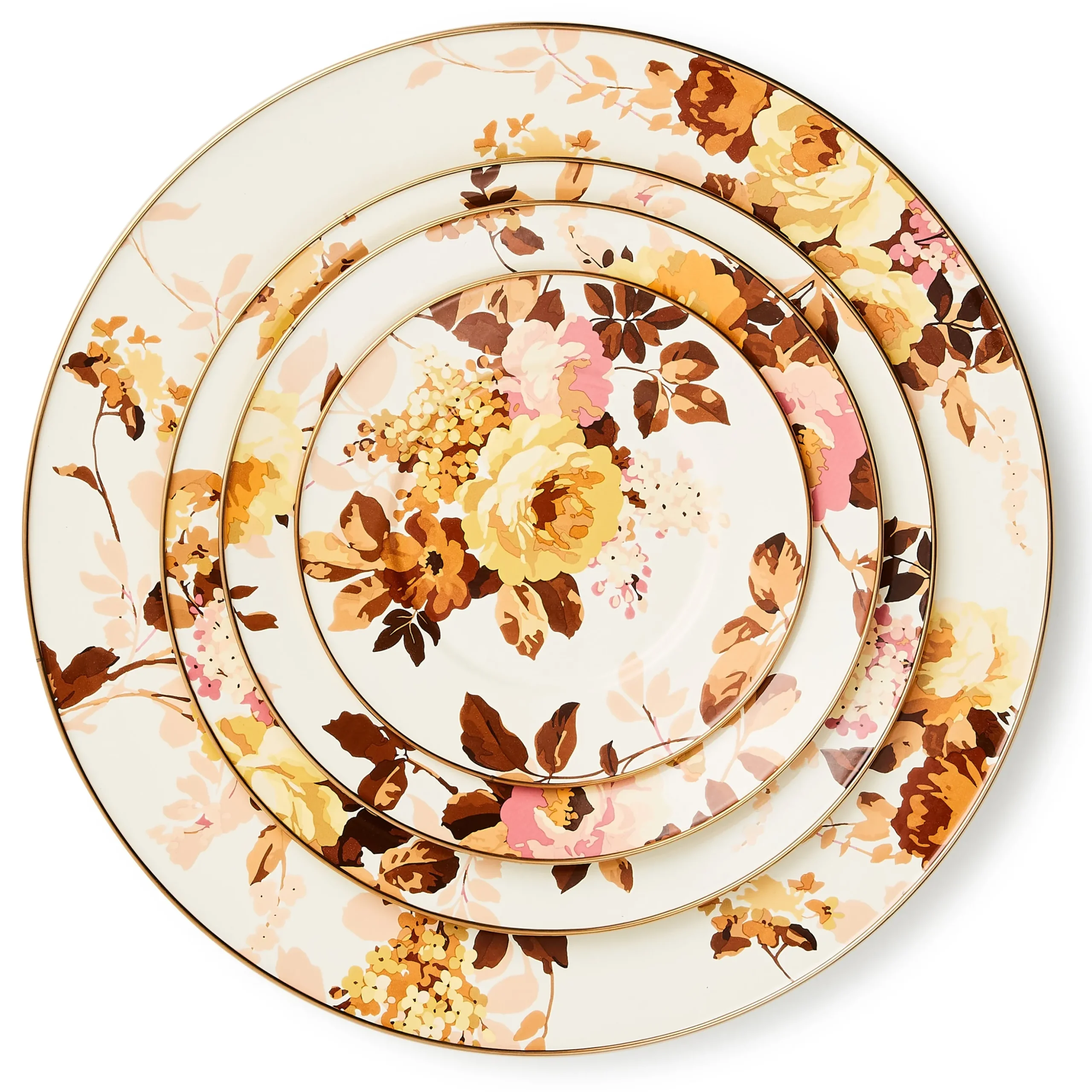 Wild Rose White Salad Plate