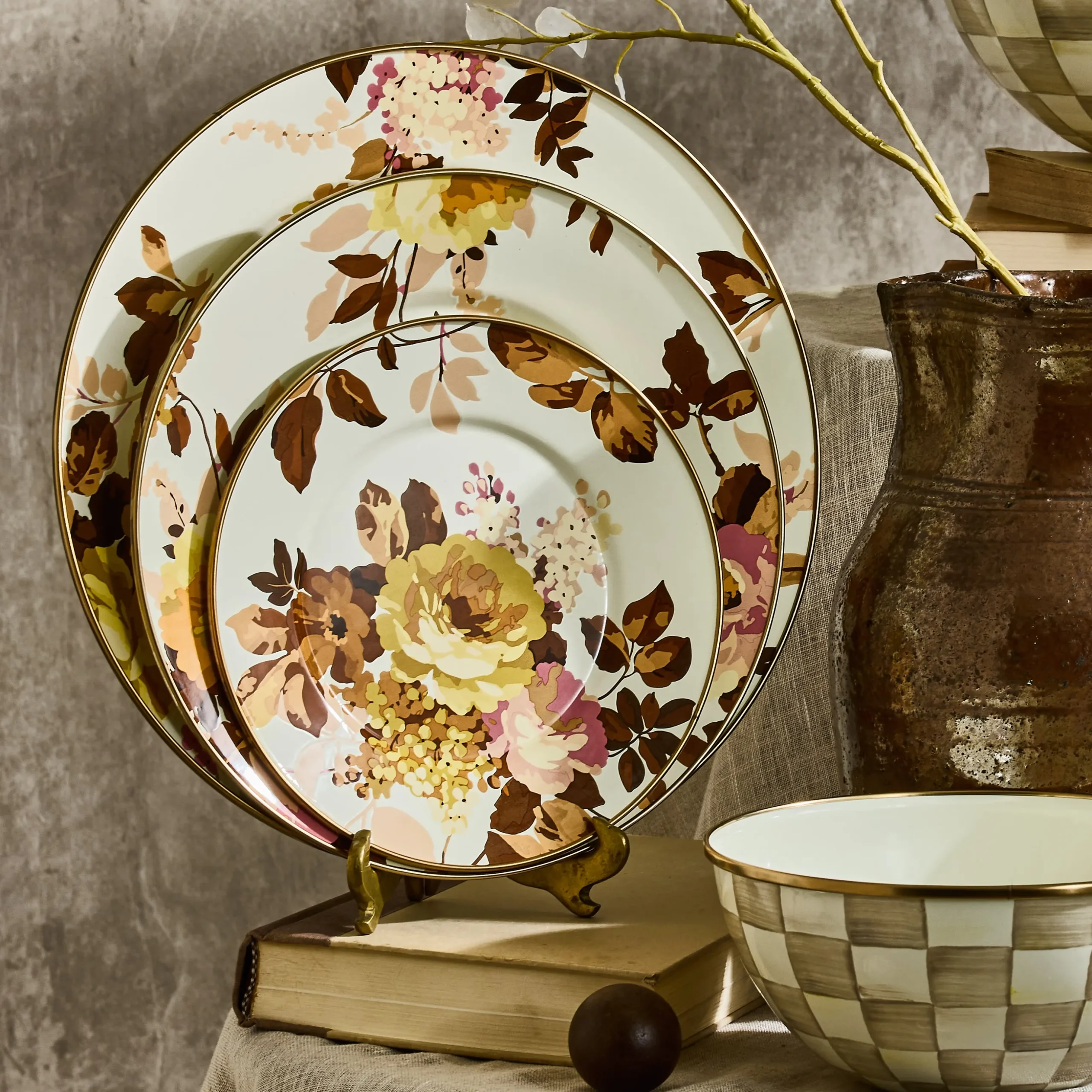 Wild Rose White Salad Plate