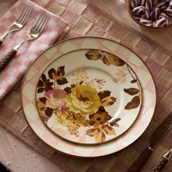 Wild Rose White Salad Plate