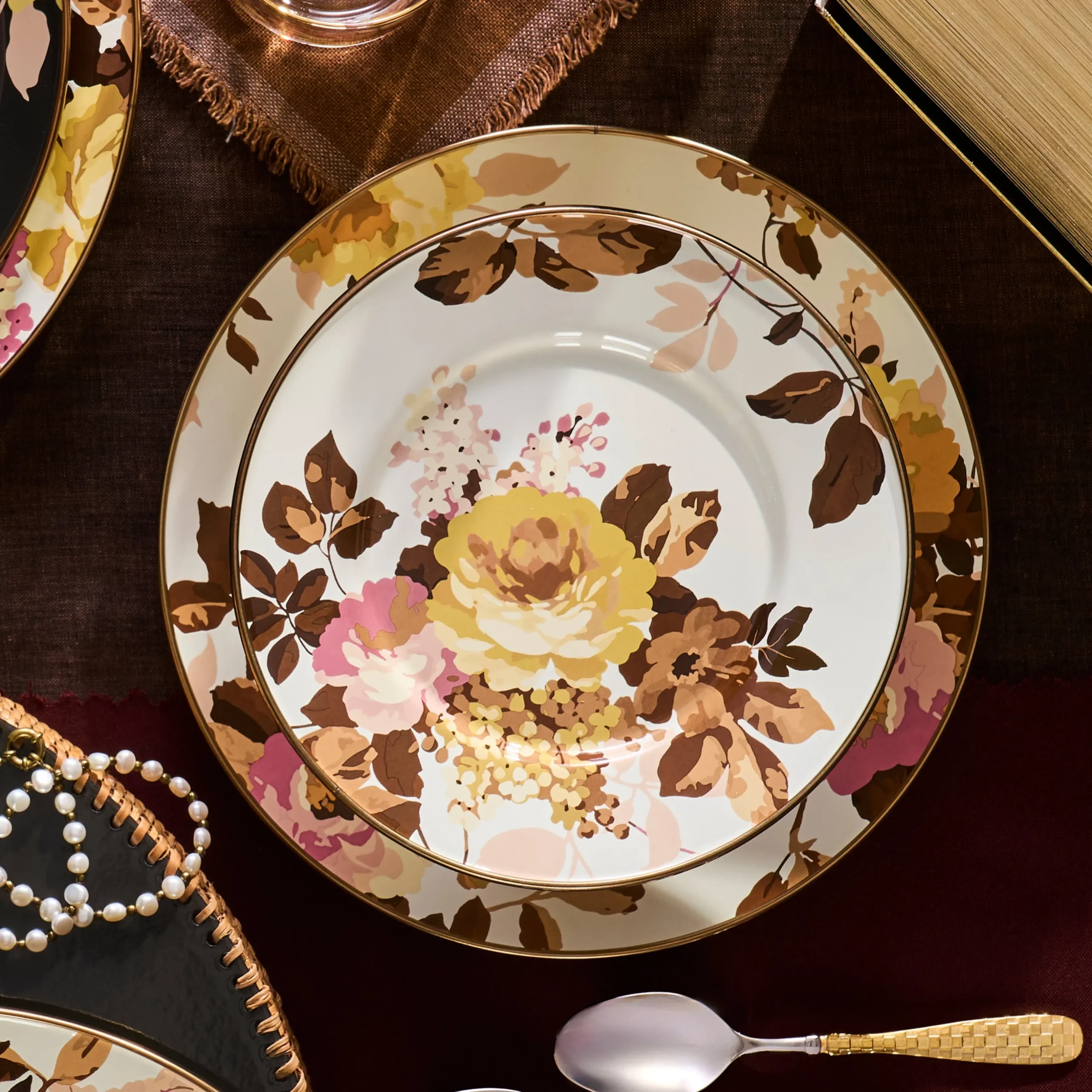 Wild Rose White Salad Plate