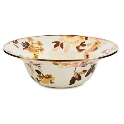 Wild Rose White Serving Bowl