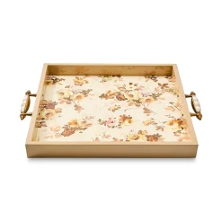 Wild Rose White Serving Tray