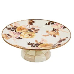 Wild Rose White Small Pedestal Platter
