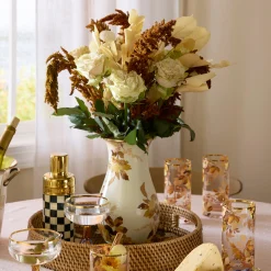 Wild Rose White Tall Vase