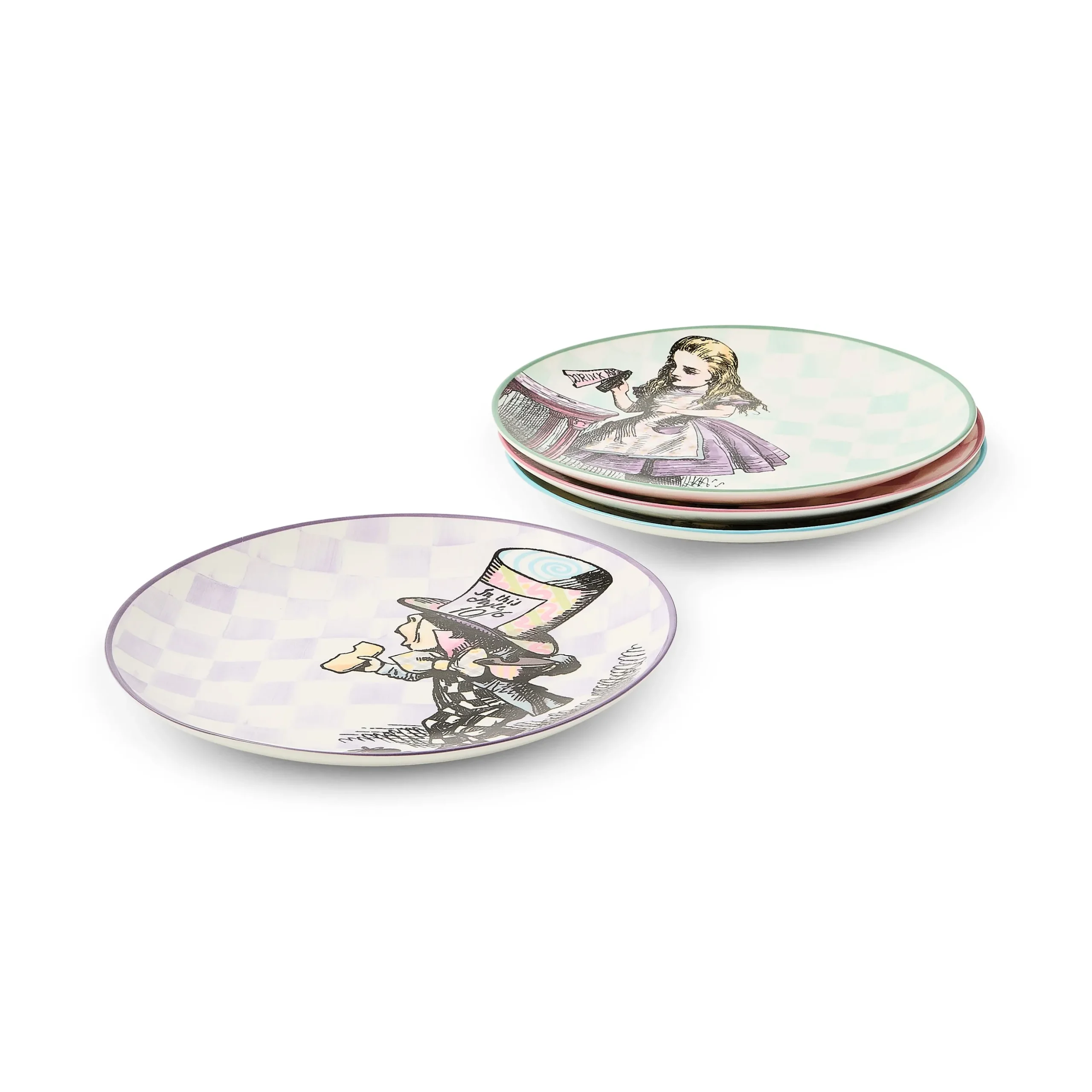 Wonderland Plates, Set of 4