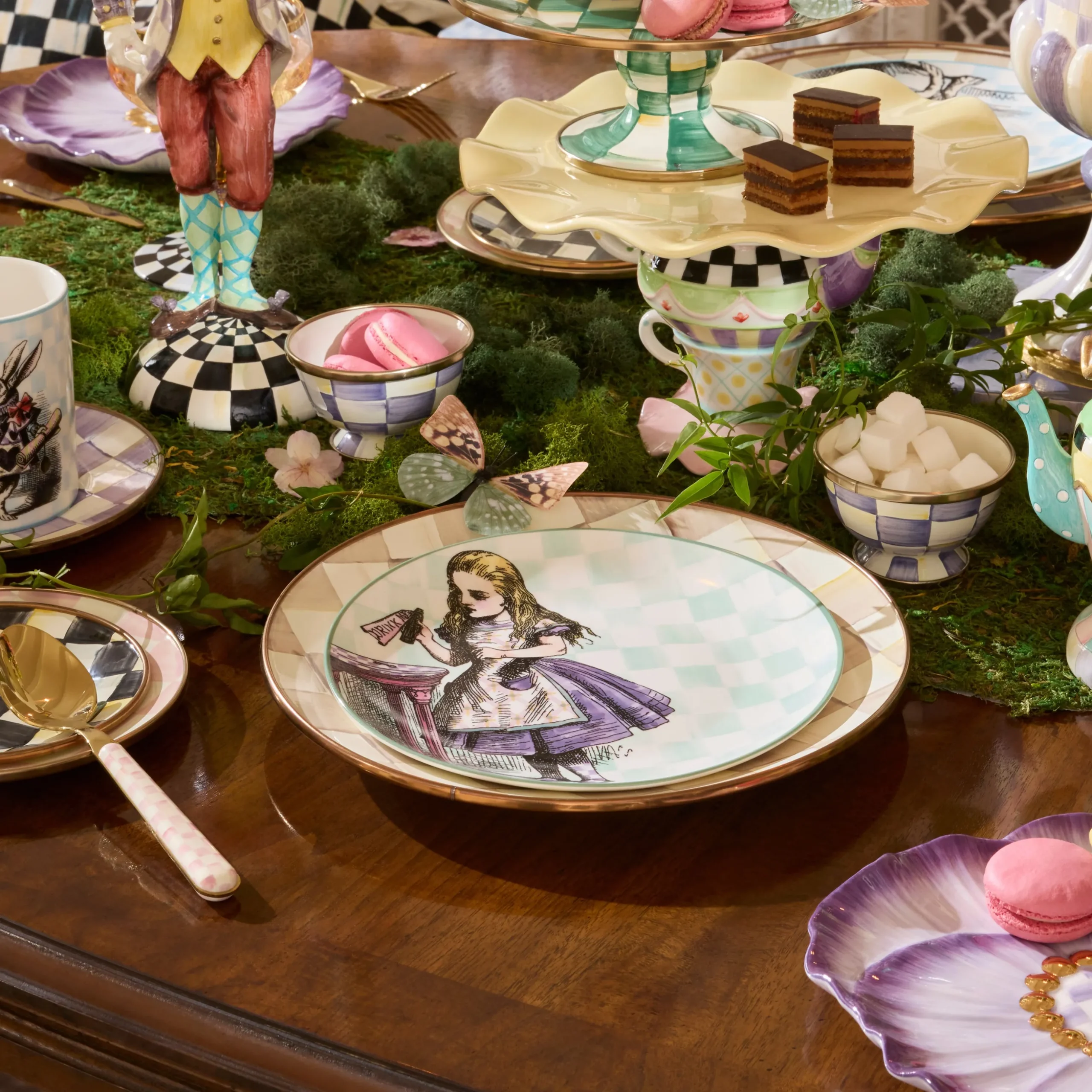 Wonderland Plates, Set of 4